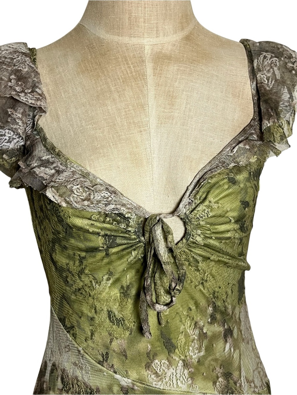 Urban Outfitters Hyacinth Lace Spliced Midi Dress Fairycore Whimsigoth Medium - Picture 6 of 13